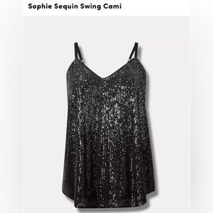 Black Sequin Swing Cami